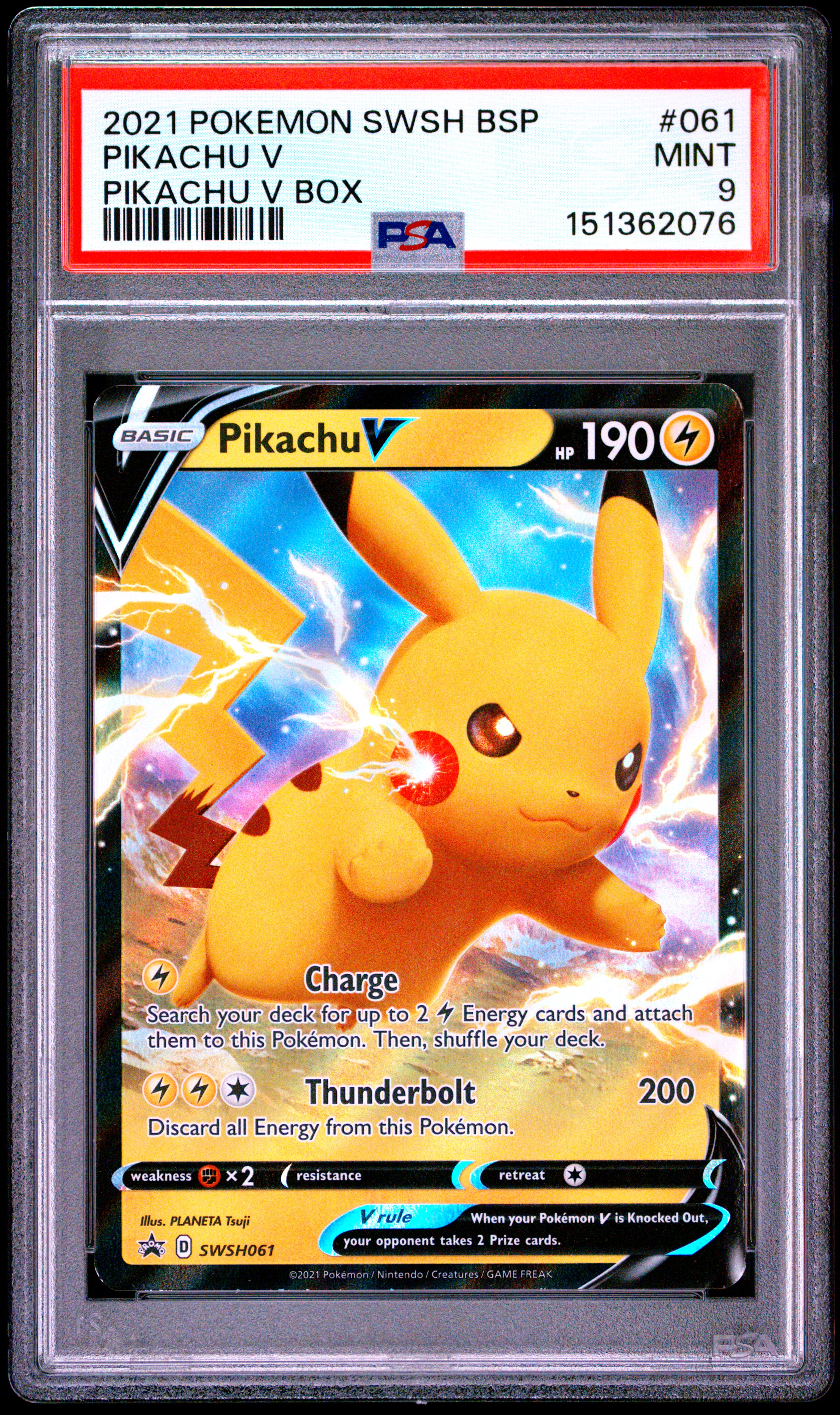 Pikachu V Box PSA 9 Eng