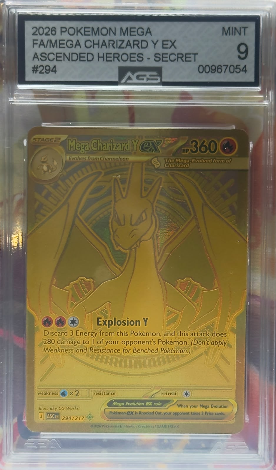 Mega Charizard Y ex #294 AGS 9 ENG