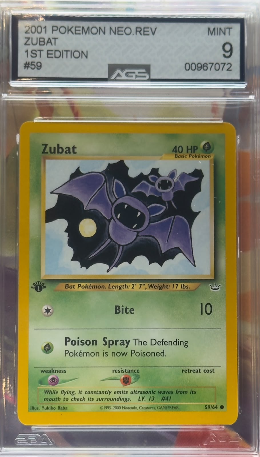 Zubat [1st Edition] #59 AGS 9 ENG