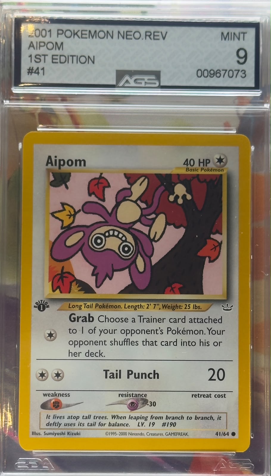 Aipom [1st Edition] #41 - AGS 9 ENG
