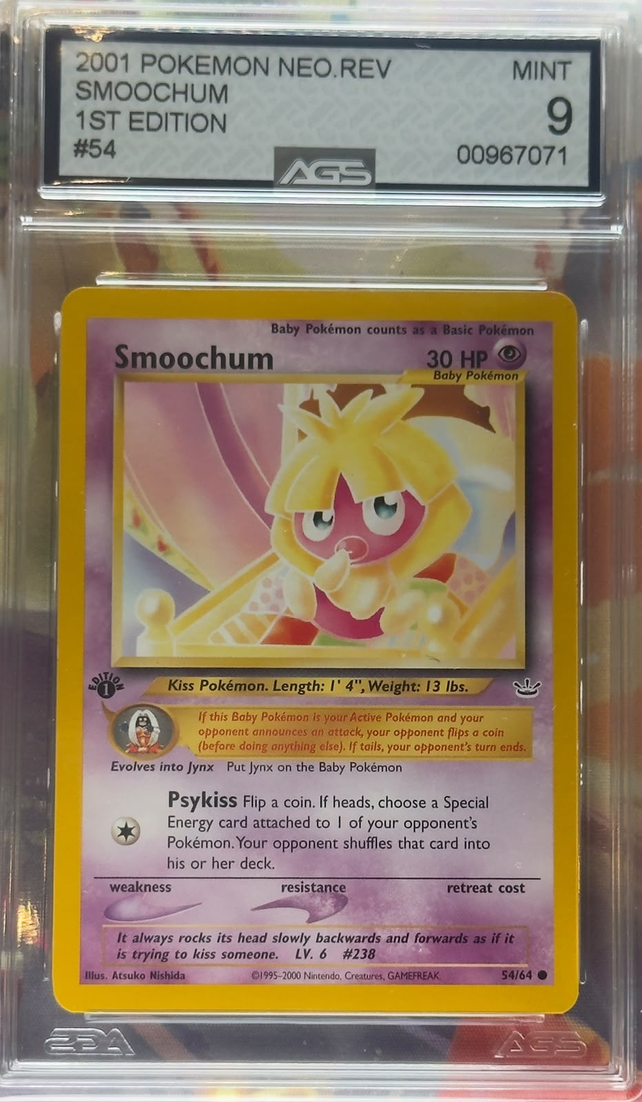 Smoochum [1st Edition] #5 AGS 9 ENG