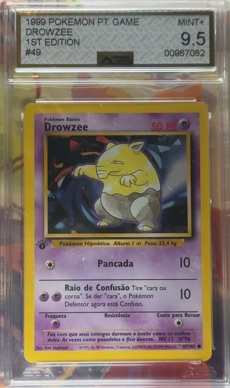 Drowzee [1st Edition] #49 AGS 9,5 PT-BR