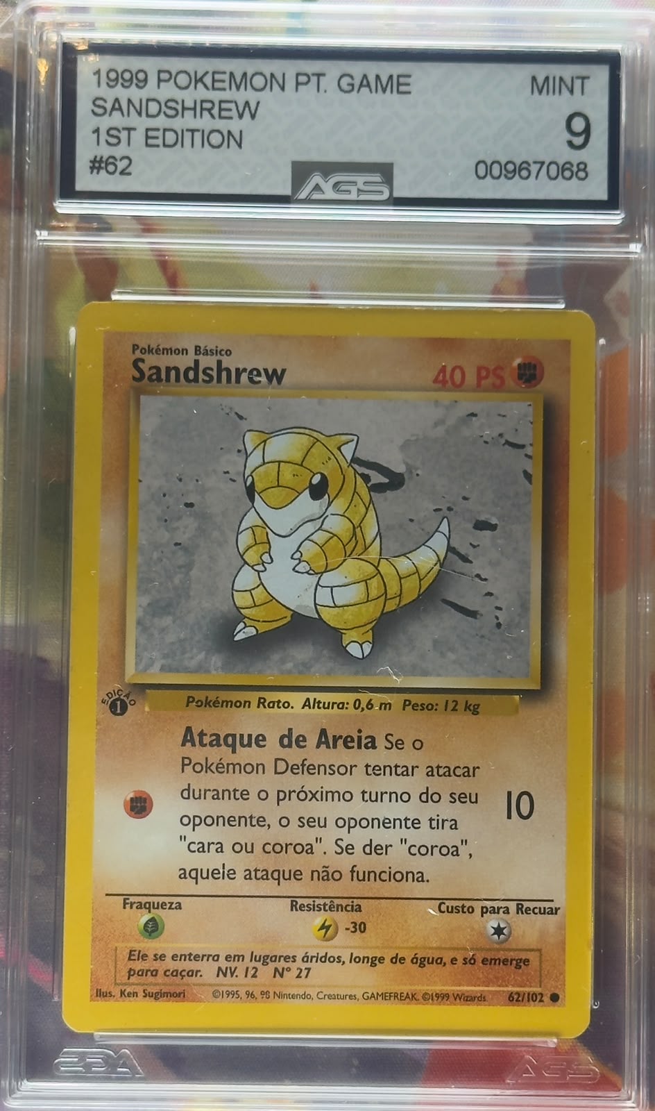 Sandshrew [1st Edition] #62 AGS  PT-BR