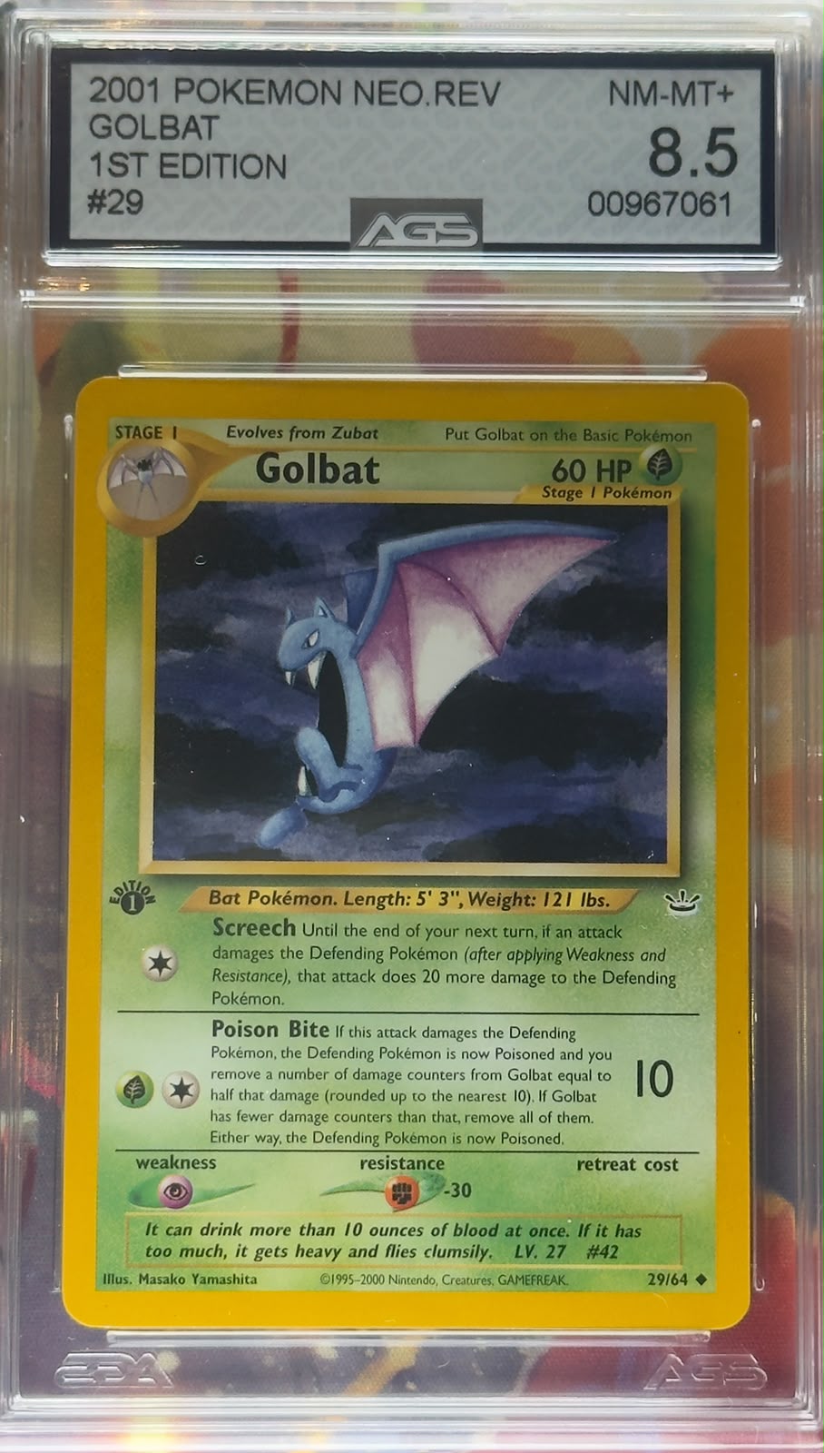 Golbat [1st Edition] #29 AGS 8,5 ENG