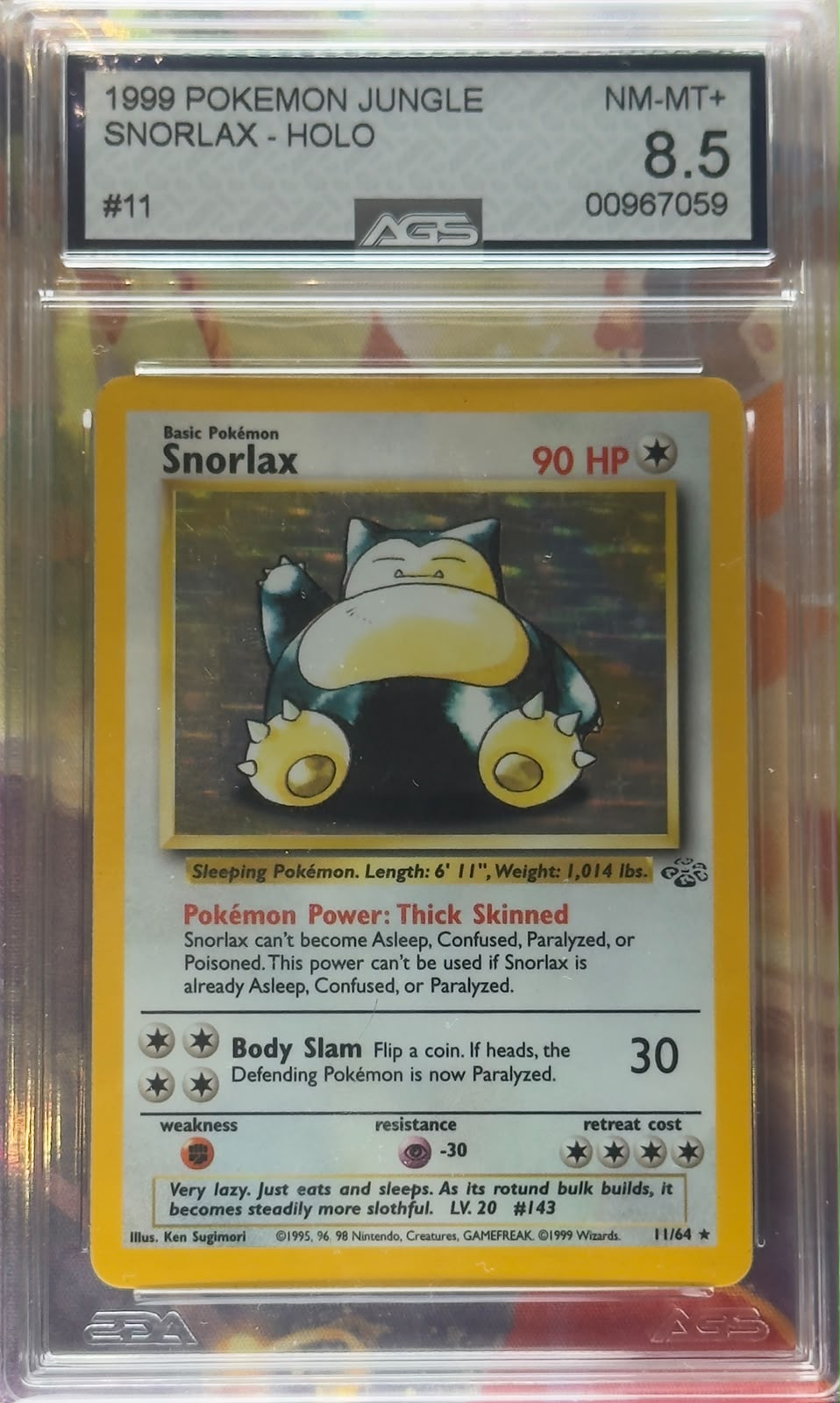 Snorlax #11 AGS 8,5 ENG