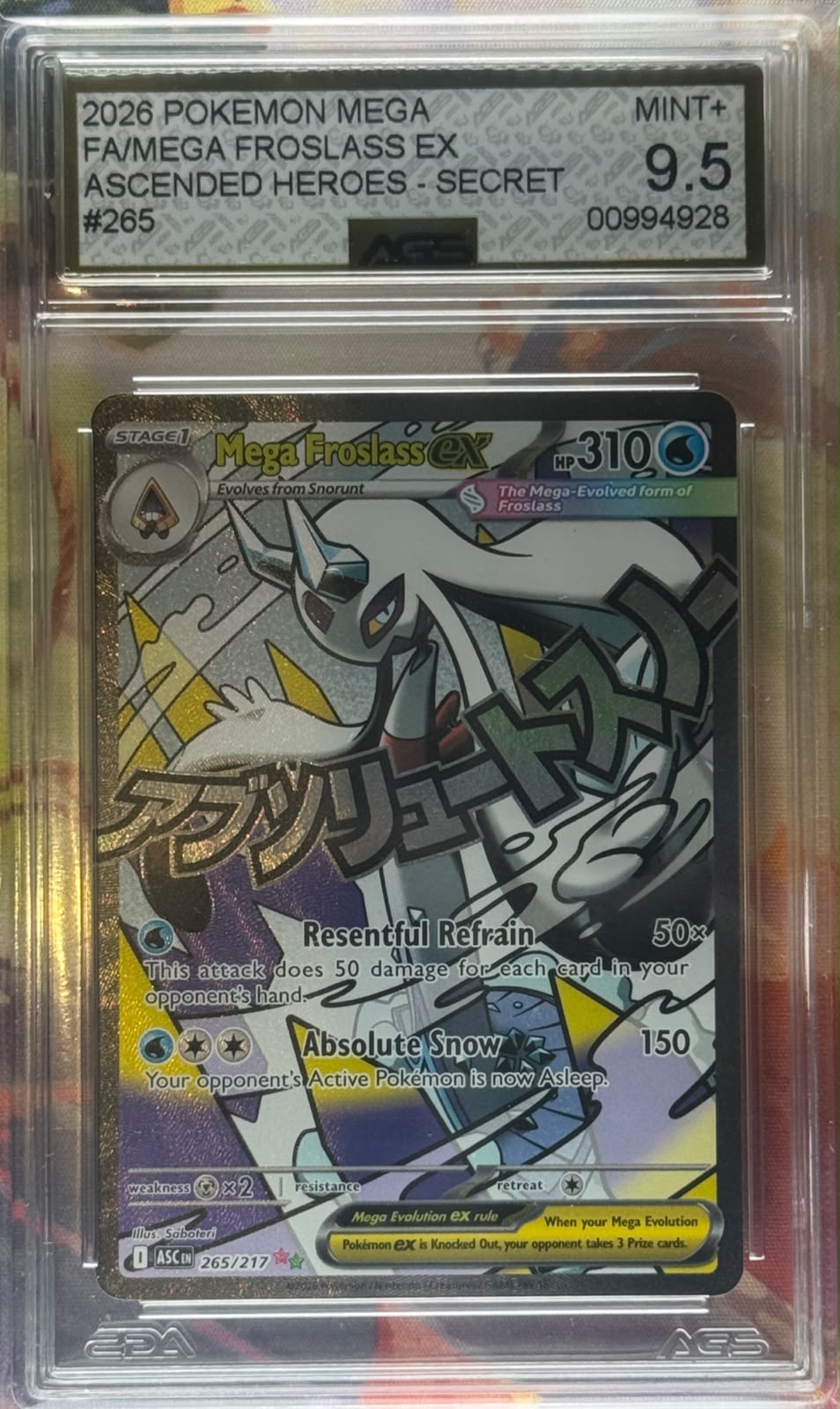 Mega Froslass ex #265 AGS 9.5 ENG