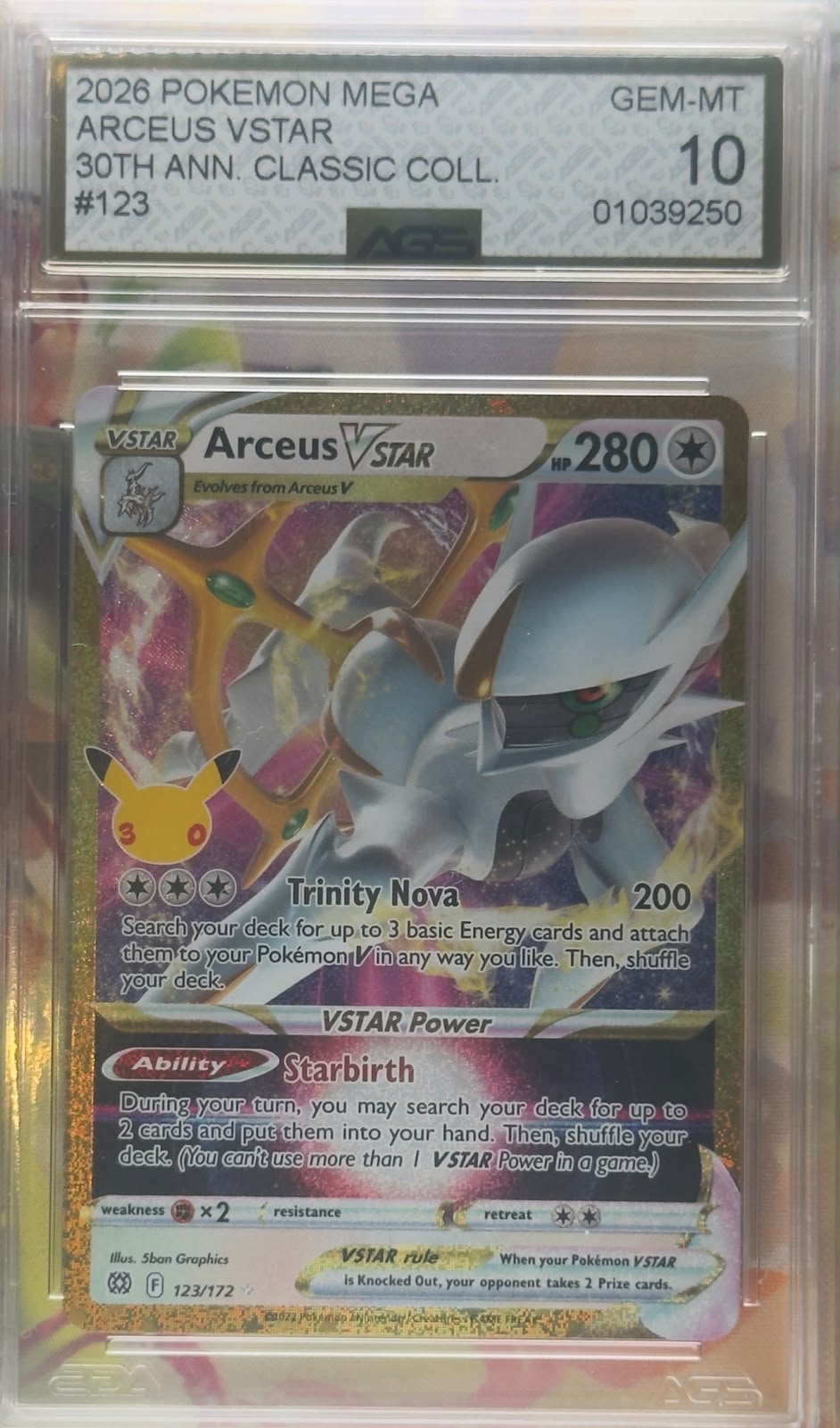 Arceus VSTAR #123 AGS 10 ENG