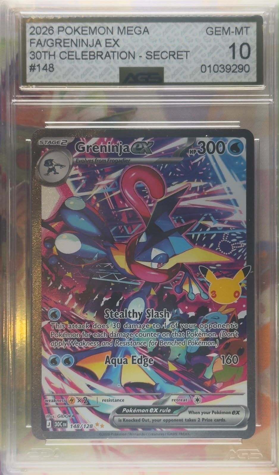 Greninja ex #148 AGS 10