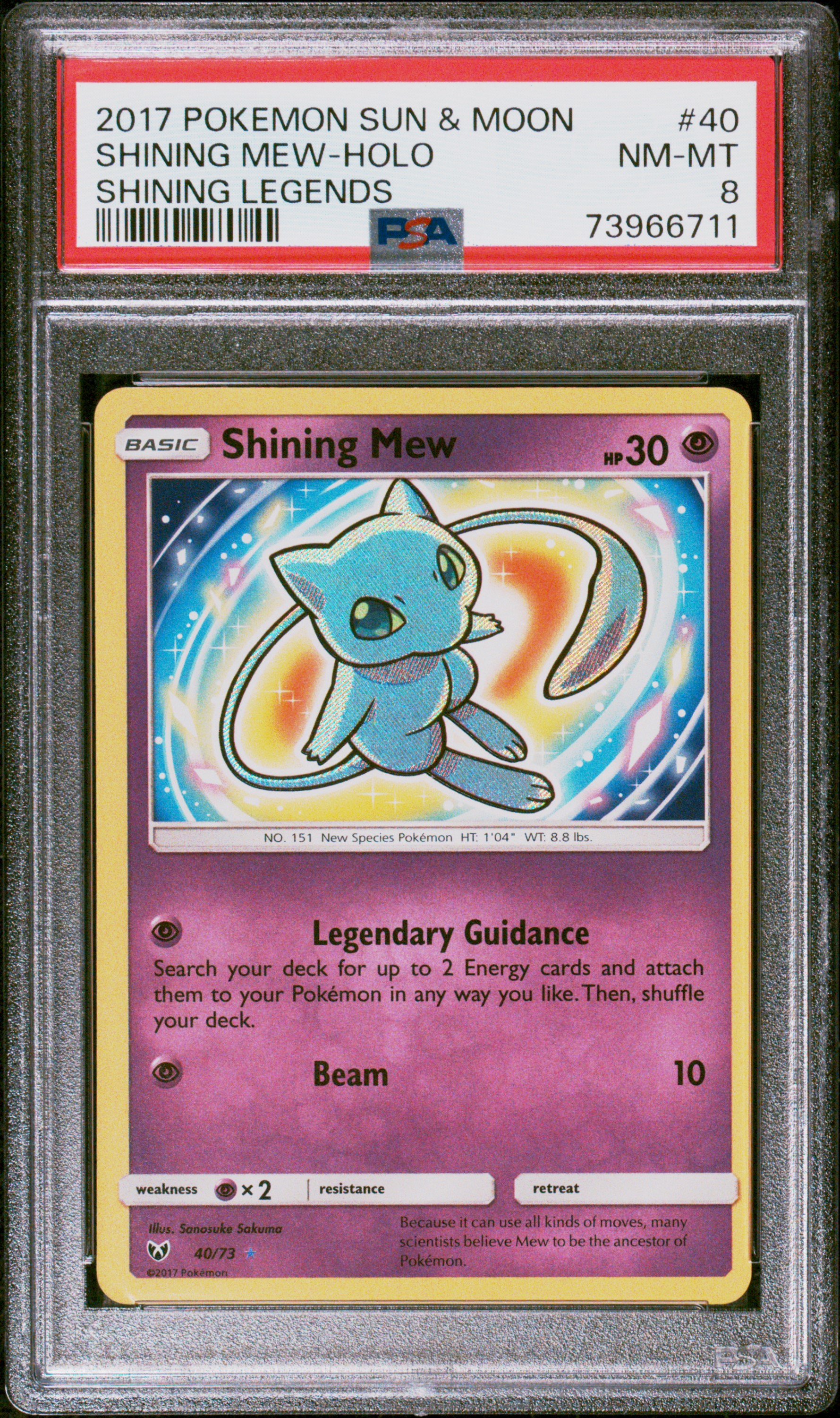 Shinning Mew Holo PSA 8 ENG