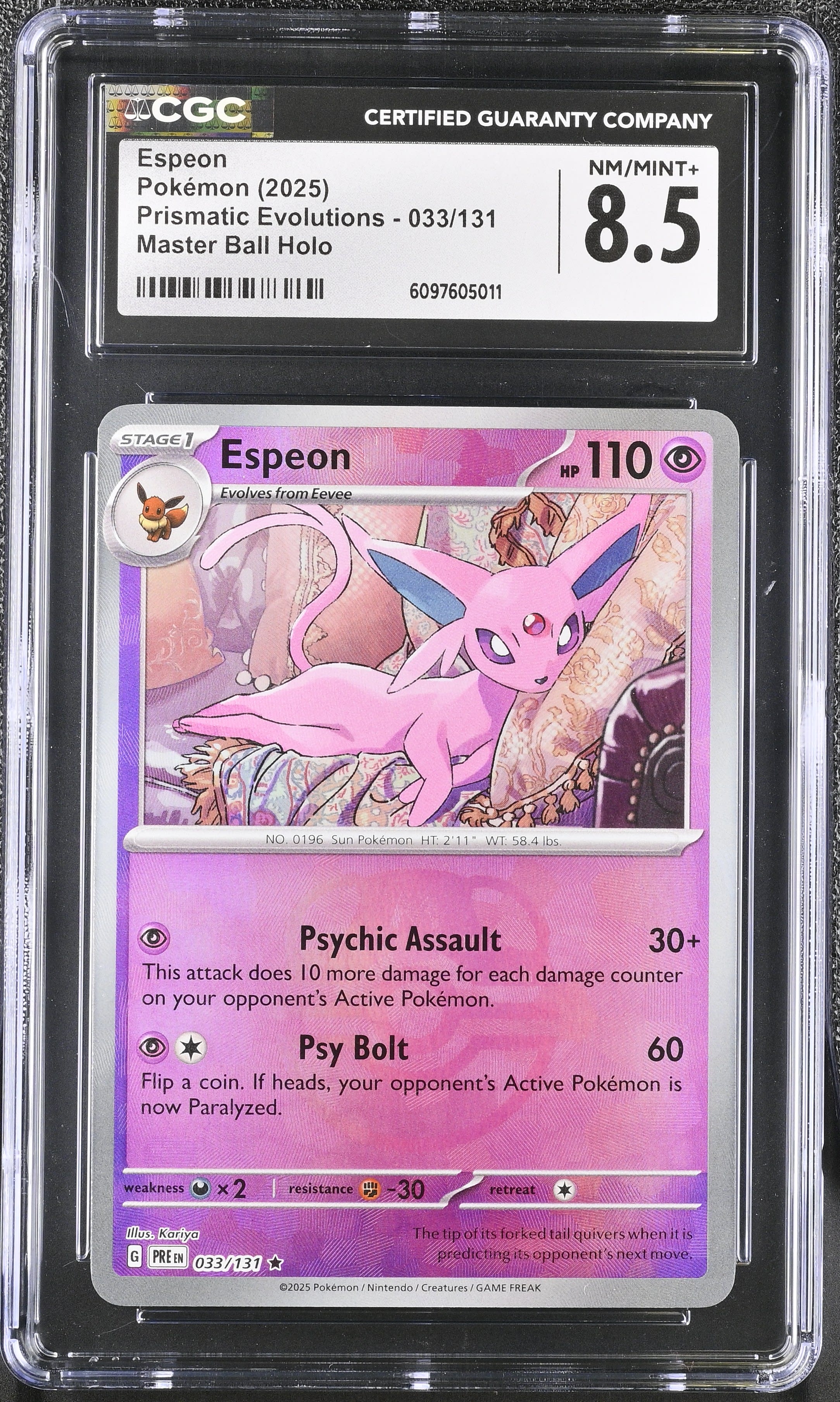 Espeon Master Ball CGC 8.5