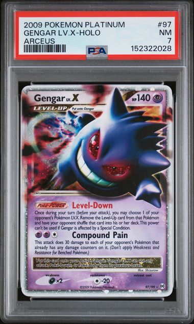GENGAR LV.X HOLO ARCEUS PSA7
