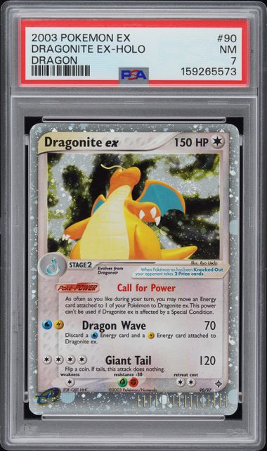 DRAGONITE EX-HOLO DRAGON PSA 7